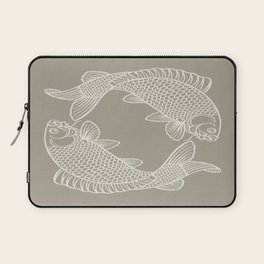 Laptop Sleeve - Koi Alabaster Blue Gray - Beautiful Homes