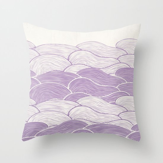 The Lavender Seas Throw Pillow by Pom Graphic Design Society6