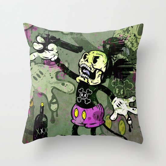 Mick Skele Throw Pillow by Beery Method Society6
