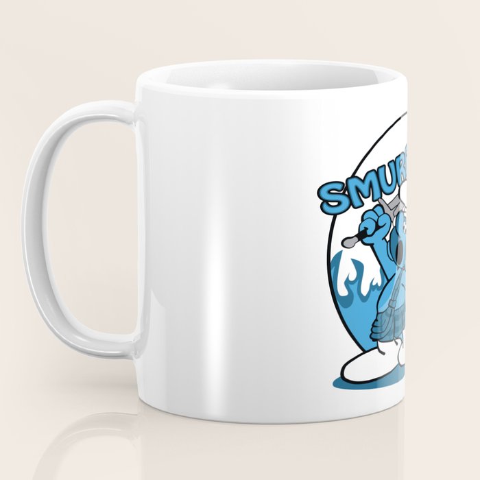 brave smurf mug by tcarver society6 brave smurf mug by tcarver society6