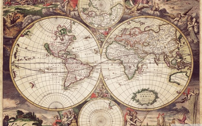Old World Map Art Print by Prashanth | Society6