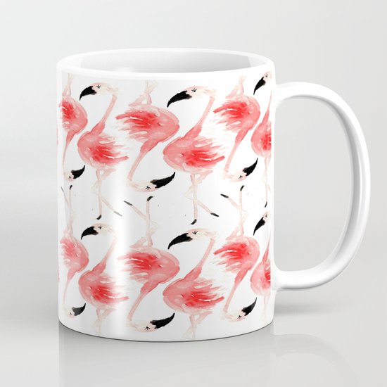 Flamingos! Mug by Bouffants And Broken Hearts | Society6