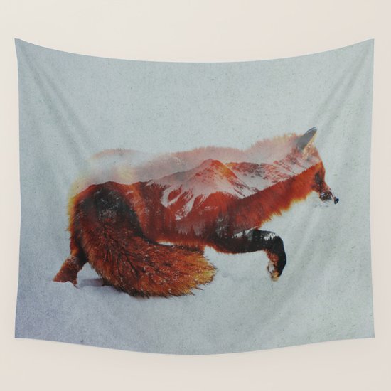 Fox Wall Tapestry by Andreas Lie Society6
