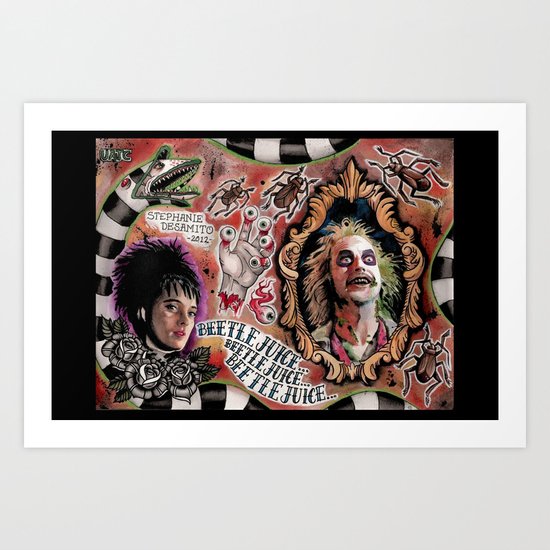 Beetlejuice Beetlejuice Beetlejuice Art Print By