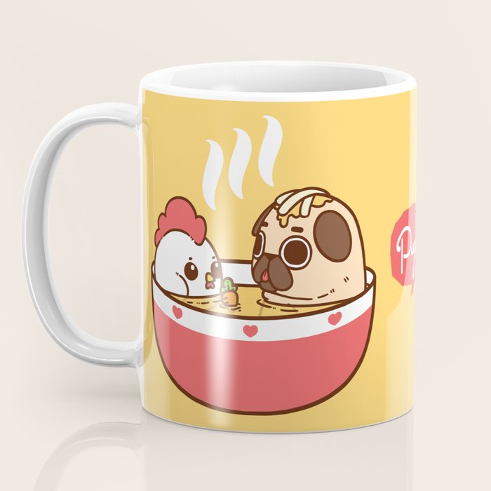 Chicken Noodle Puglie Soup Mug by Puglie Pug Society6