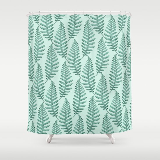 Botanical Leaf Pattern Shower Curtain By Heart Of Hearts