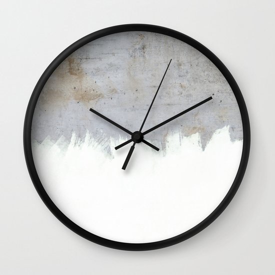 Painting on Raw Concrete Wall Clock by Cafelab | Society6