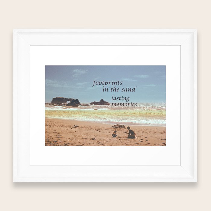 Footprints in The Sand Framed Art Print by Vikki Salmela Society6