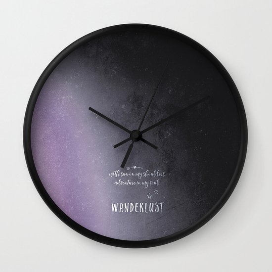 wander {violet Wall Clock by Inourgardentoo Society6