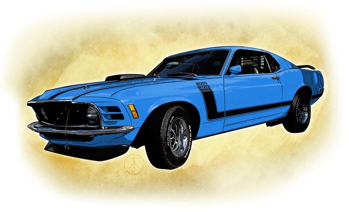 Blue ford print #7