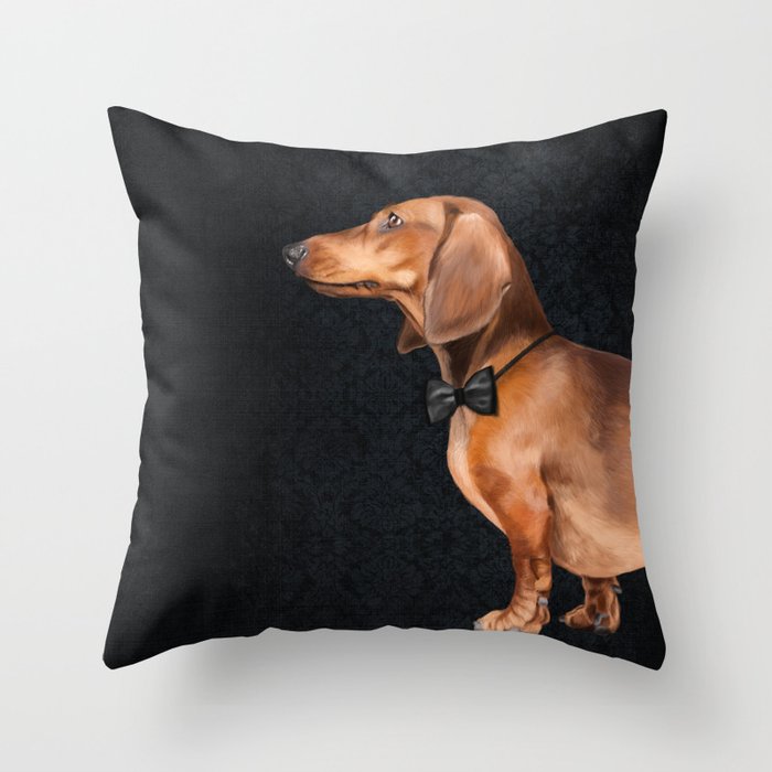 dachshund throw pillow
