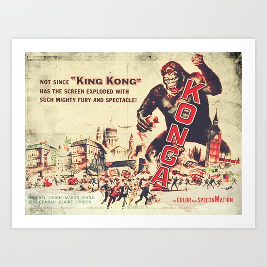Konga - Retro Movie Art Print by Fernando Vieira Society6