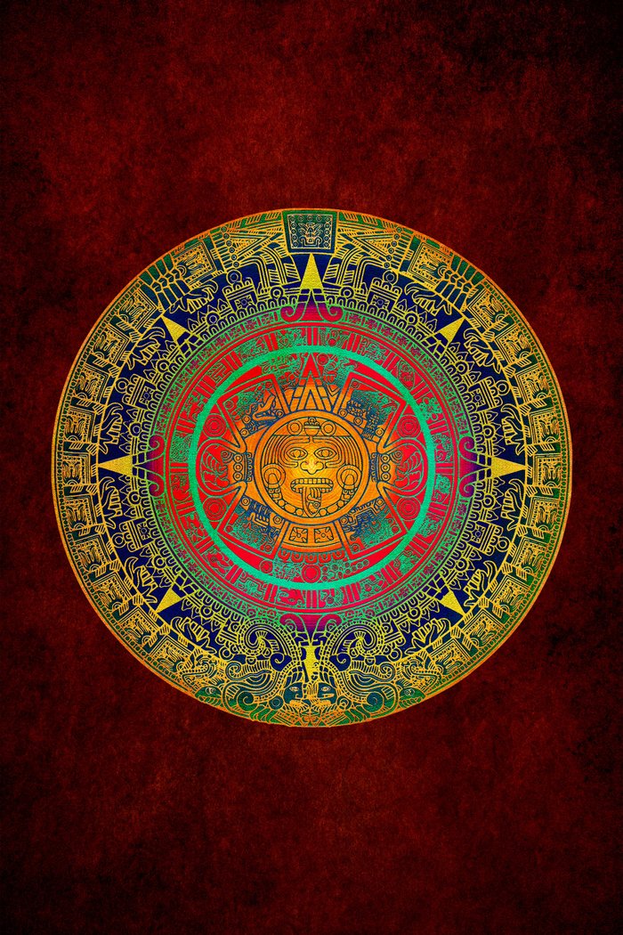 Aztec Sun God Art Print by Klara Acel | Society6