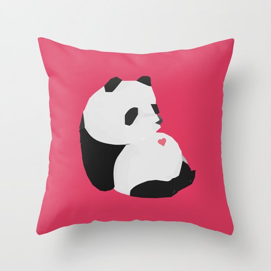 Panda Throw Pillow by Etiquette Society6