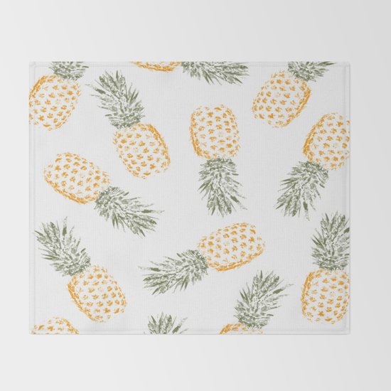 Pineapple Throw Blanket by Rui Faria Society6
