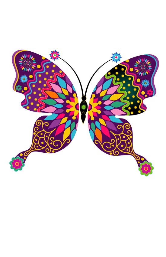 Colorful Retro Abstract Butterfly Art Print by ArtOnWear ... New users enjoy 60% off.