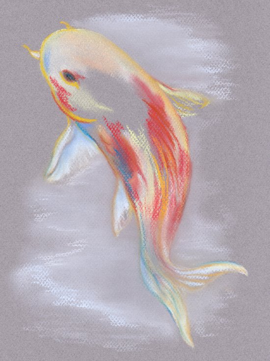 Koi Fish Swimming Art Print by M.M. Anderson Designs | Society6