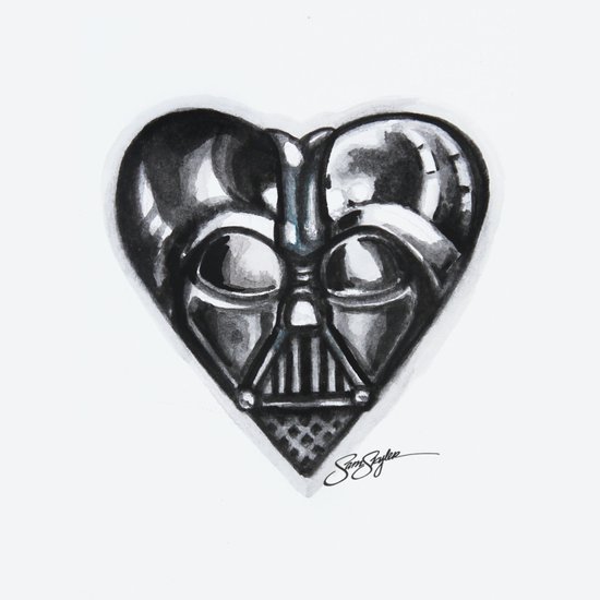 Darth Vader Star Wars Heart Art Art Print