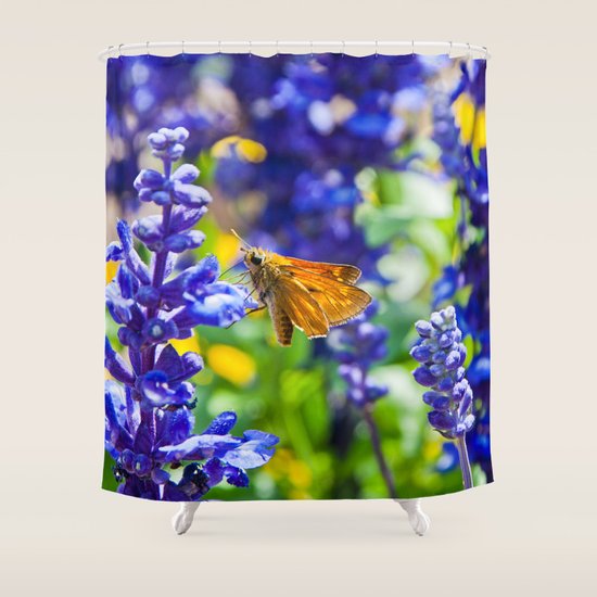 Butterfly on lavender Shower Curtain by Pirmin Nohr Society6