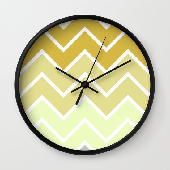 Chevron 02 Wall Clock by Alexandre Reis Society6