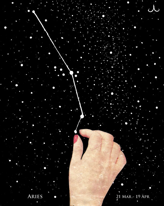 Aries constellation Art Print by NeverMindArt | Society6