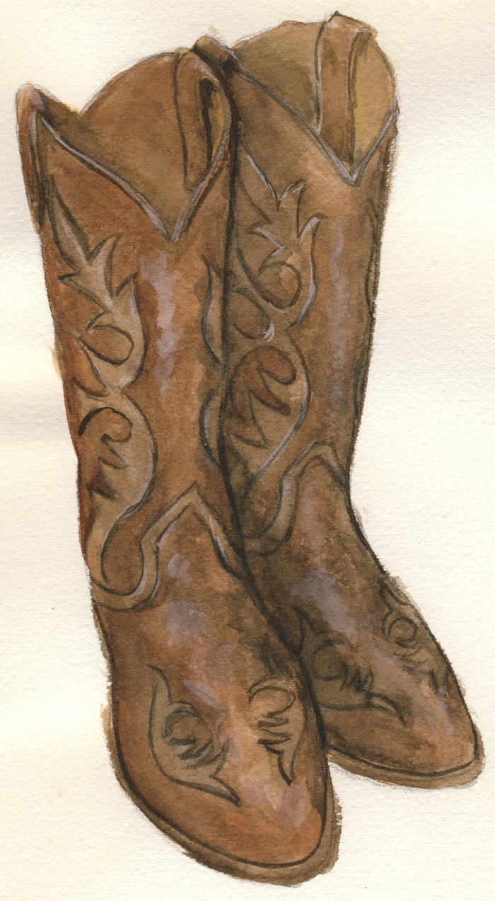 Watercolor Cowboy Boots Art Print by Lori Petersen Society6