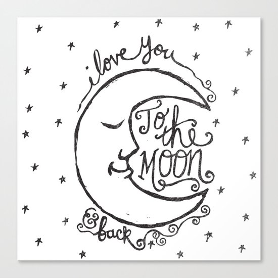 i love you to the moon and back kxy canvas