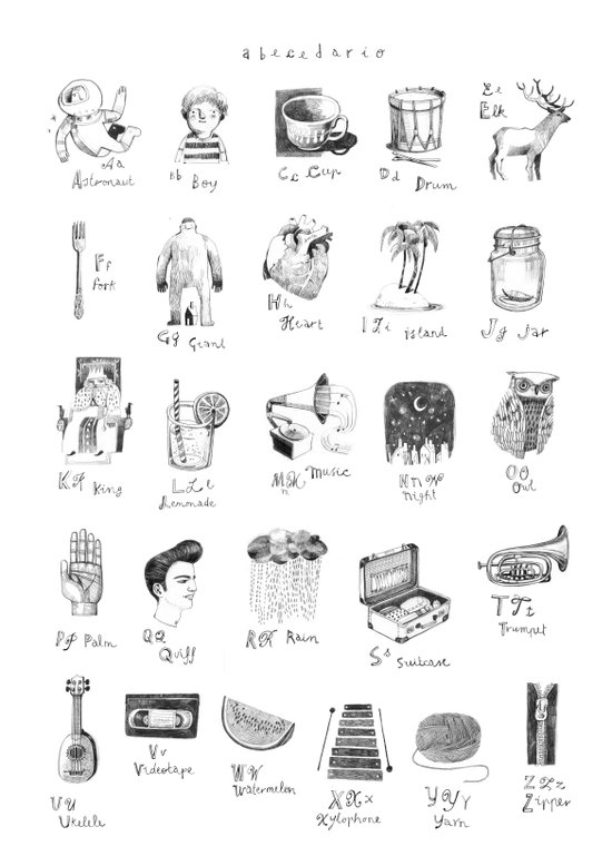 abecedario abc Art Print by Felicita Sala | Society6