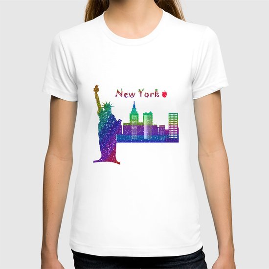 New York glitter T-shirt by Haroulita | Society6