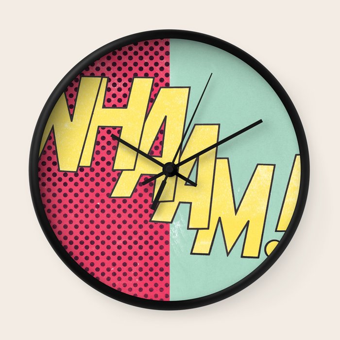 POP ART Wall Clock by Klaff Design Society6
