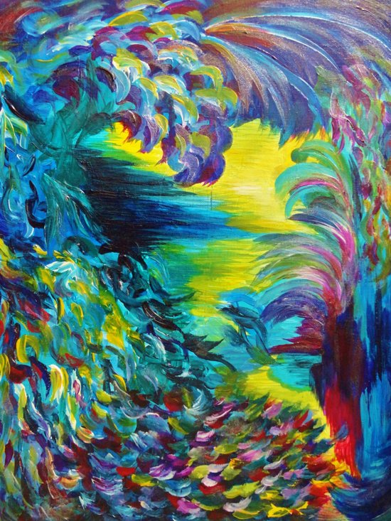 FLIGHT ON TAP - Whimsical Colorful Feathers Fountain ...