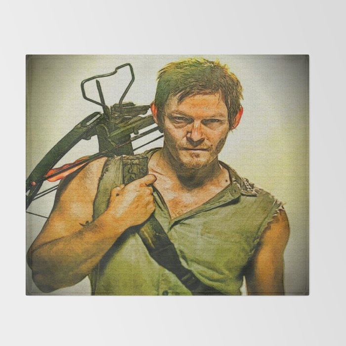 Daryl Dixon The walking dead best decoration art design Throw Blanket