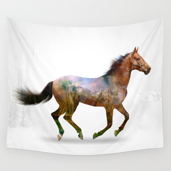 horse Wall Tapestry by Ron Ashkenazi Society6