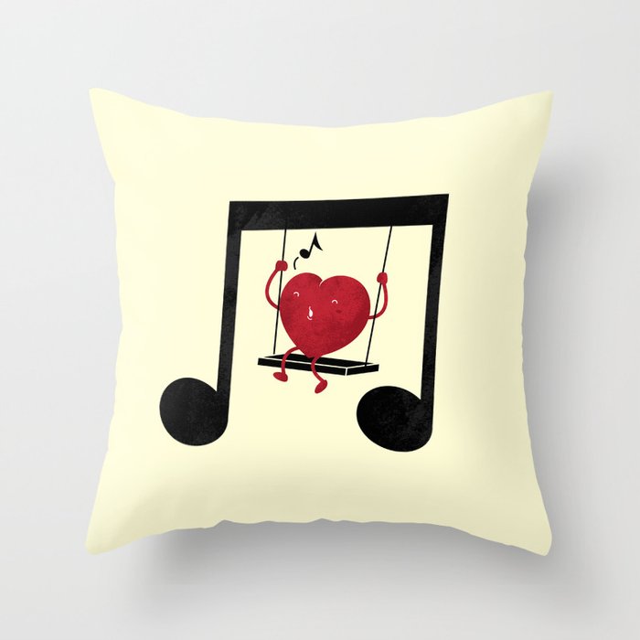 swing a LOVE song Throw Pillow by Steven Toang Society6