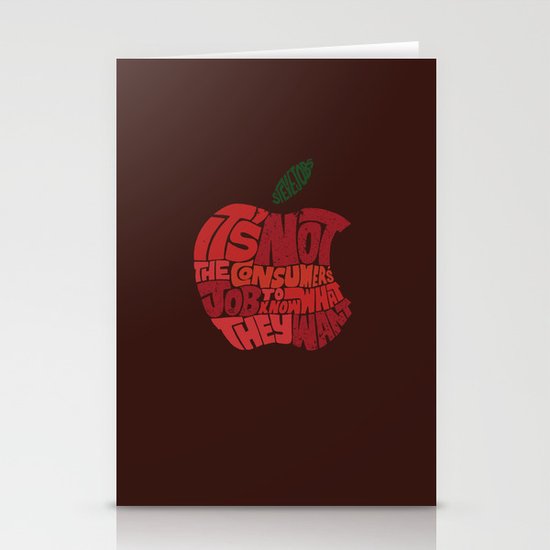 jobs stationery Chris  Consumers Stationery Society6 Steve Cards on  by Jobs Piascik