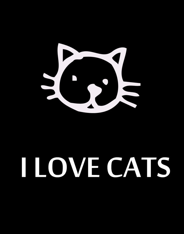 I LOVE CATS Art Print by Catspaws | Society6