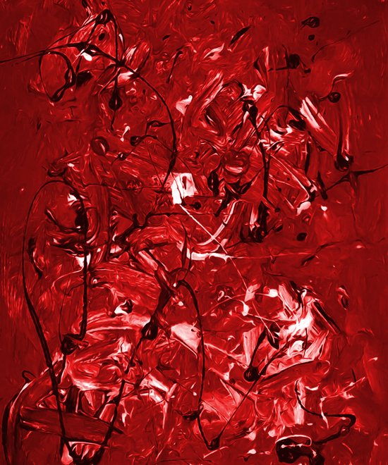 Abstract #446 Red Chaos Art Print