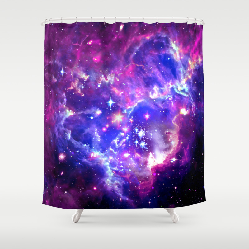 galaxy shower curtain