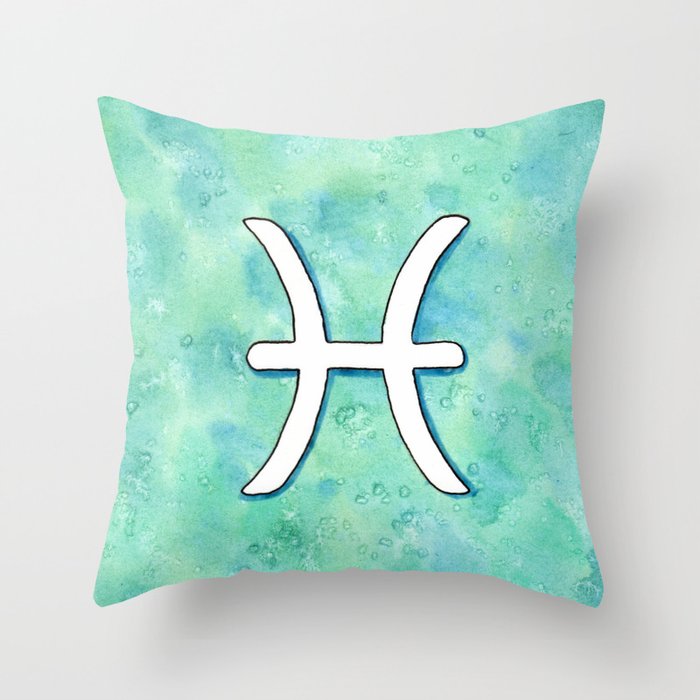 Zodiac sign : Pisces Throw Pillow by Savousepate Society6