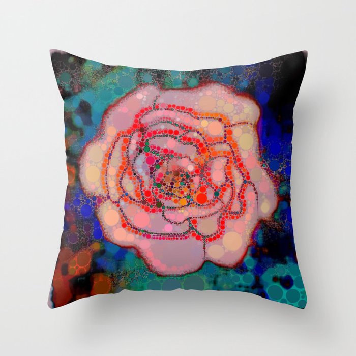 Bubble Gum Rose Throw Pillow by ADH Graphic Design Society6