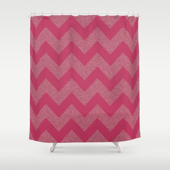 Best Glitter Chevron Shower Curtain