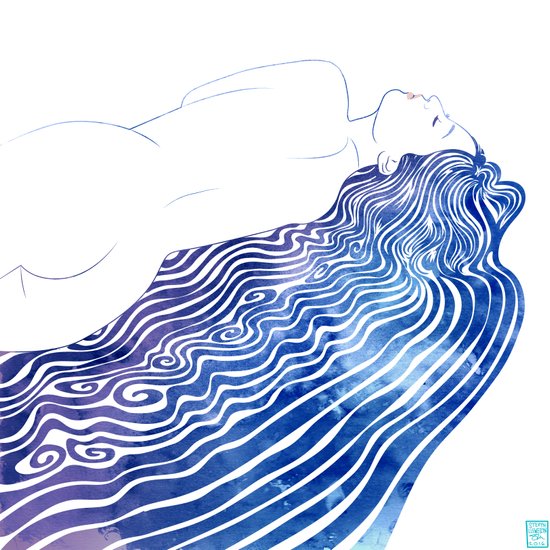sea-nymph-watercolor-poster