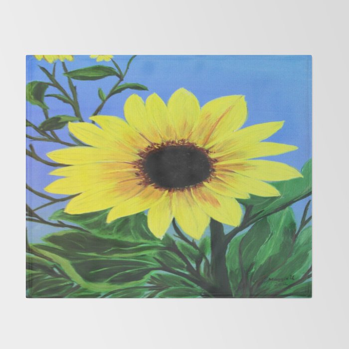 sunflower throw blanket by maggs326 society6 sunflower throw blanket by maggs326 society6