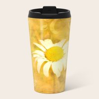 Travel Mug featuring "Textured Daisy" by Donna M Condida