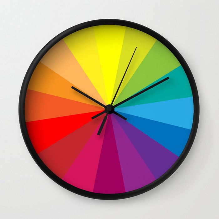 Colour Wheel Clock 1 Wall Clock by Anderssen Creative Imaging Society6
