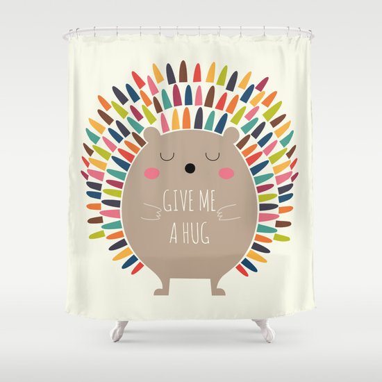 Give Me A Hug Shower Curtain by Andy Westface Society6
