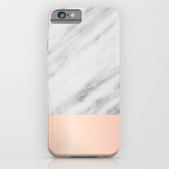iphone tough plus case 6 iPhone Marble Society6 by Case Cafelab &  iPod  and Pink Italian Real