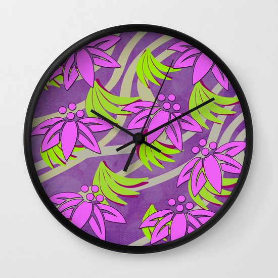 Spring floral design Wall Clock by LoRo Art & Pictures Society6