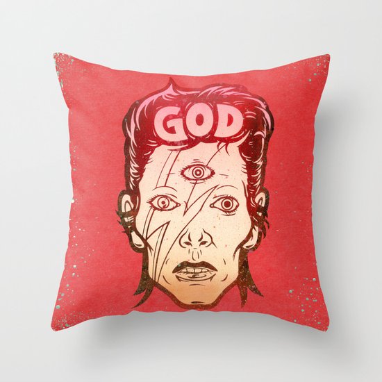 God Throw Pillow by Beery Method Society6