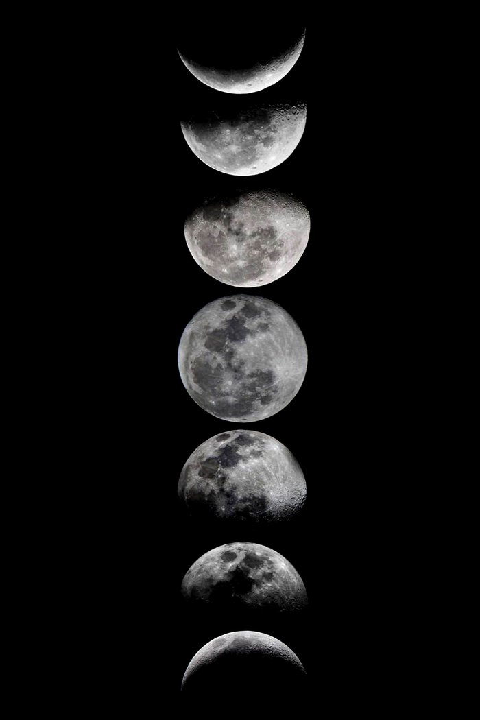 Phases of the Moon Art Print by Efty | Society6